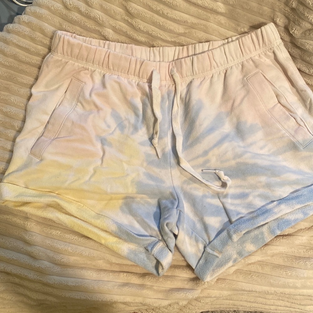 PINK boyfriend tie dye shorts